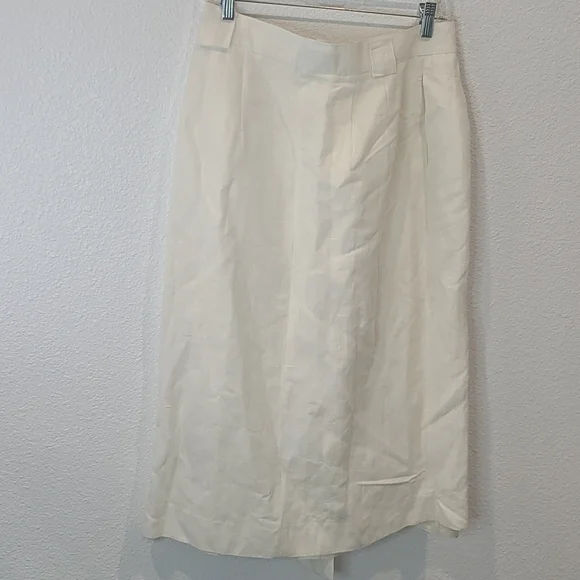 NWT deadstock Harve Benard linen long skirt cream size 14 petite - Picture 9 of 11